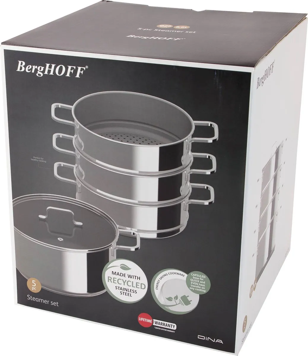 BergHOFF DiNA Helix 5-delige Steamer Set - Metaal - MPN 1315161