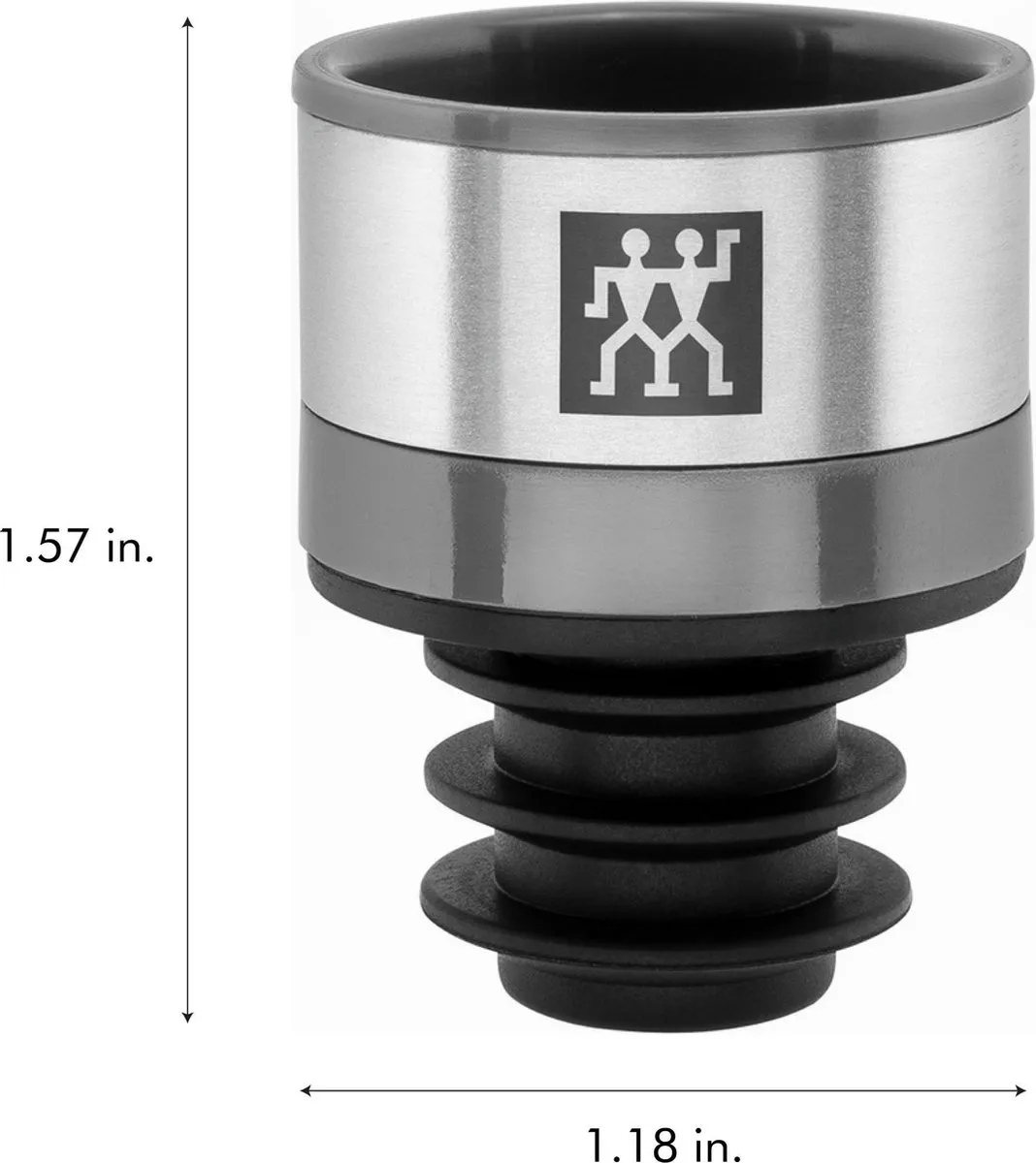 Zwilling Fresh & Save Wijnstopper 3 Stuks - Zwart