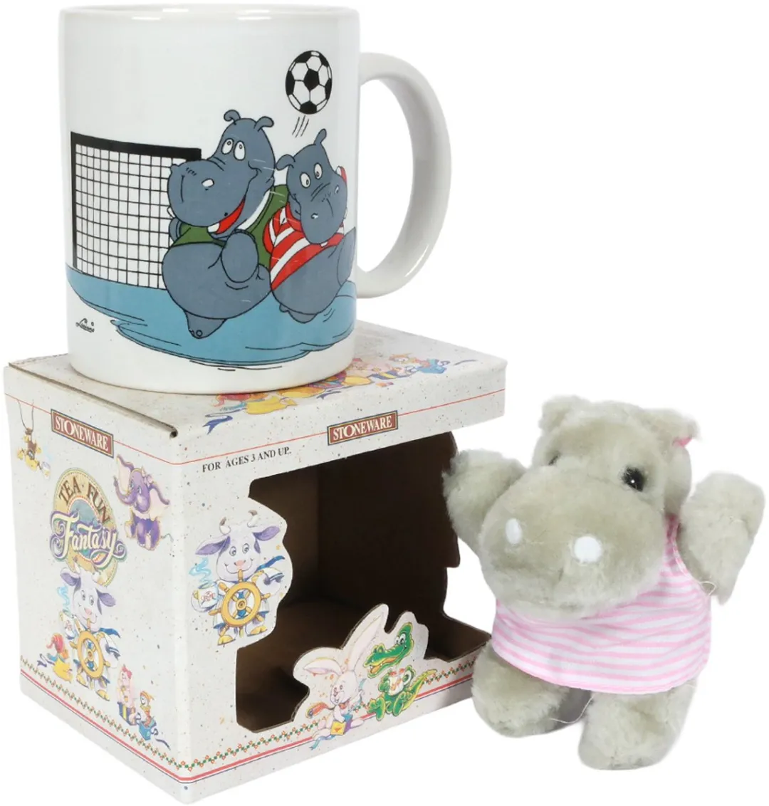 PIA Soft Toys Nijlpaard Mok met Pluche 10cm