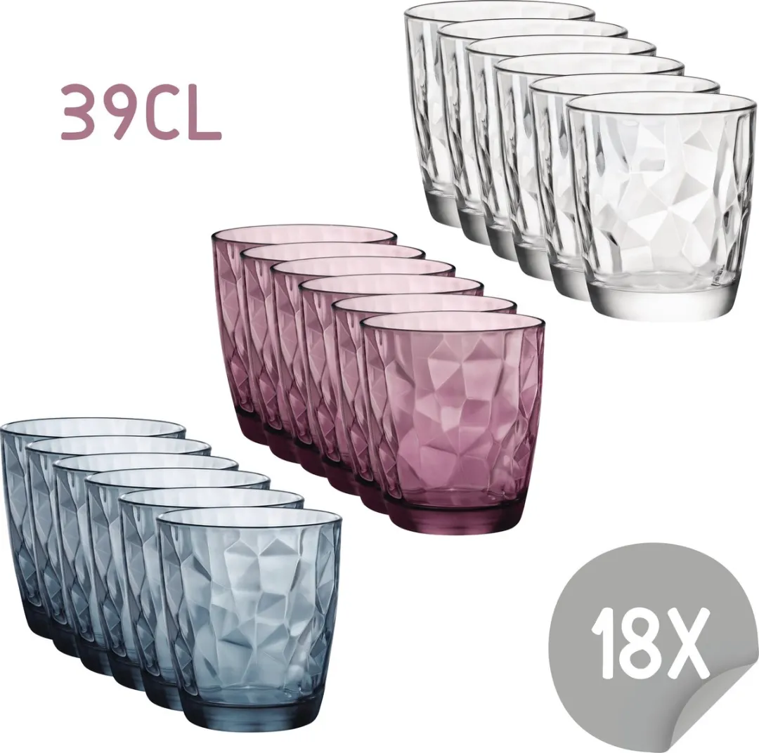 Bormioli Rocco Diamond Waterglazenset 18-delig