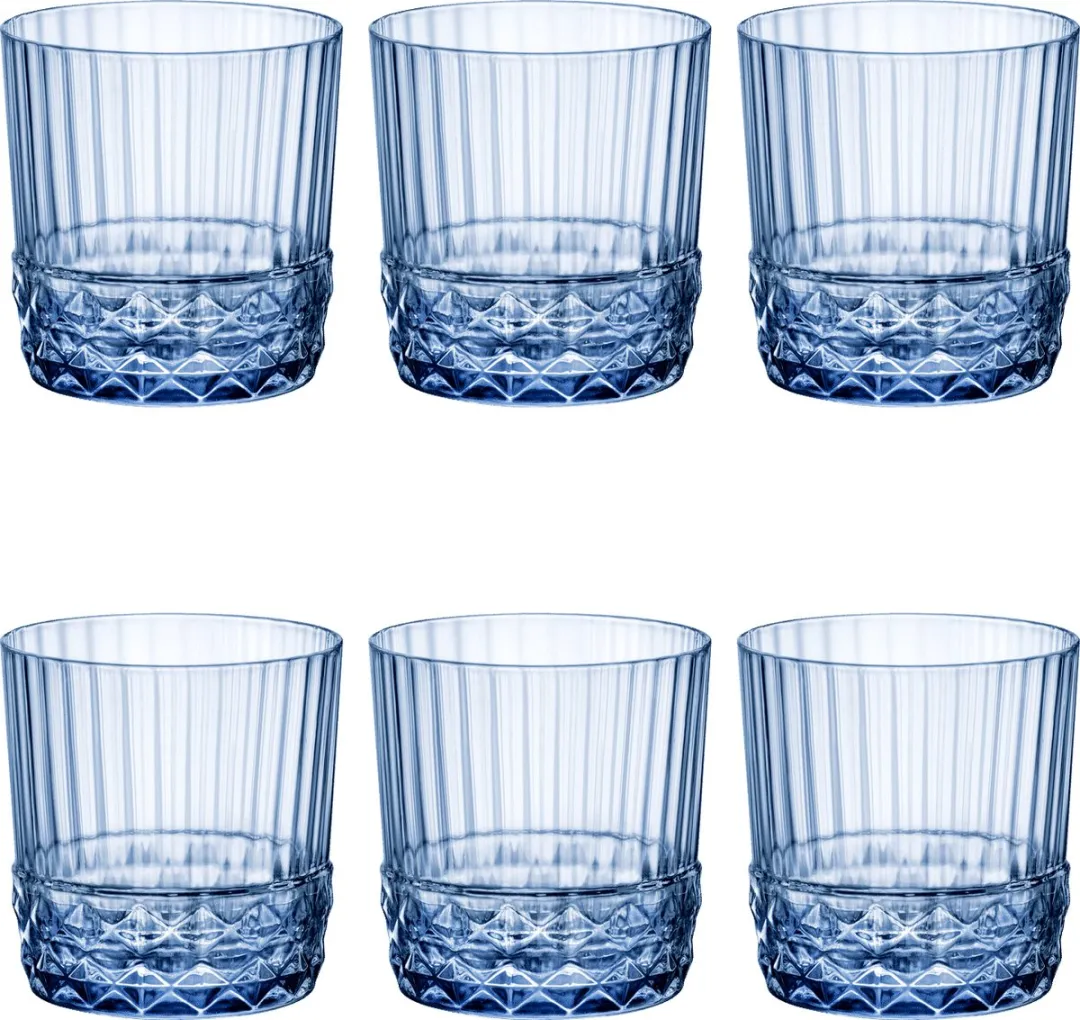 Bormioli Rocco America 20's Cocktailglazen - 370ml - Blauw - 6 Stuks