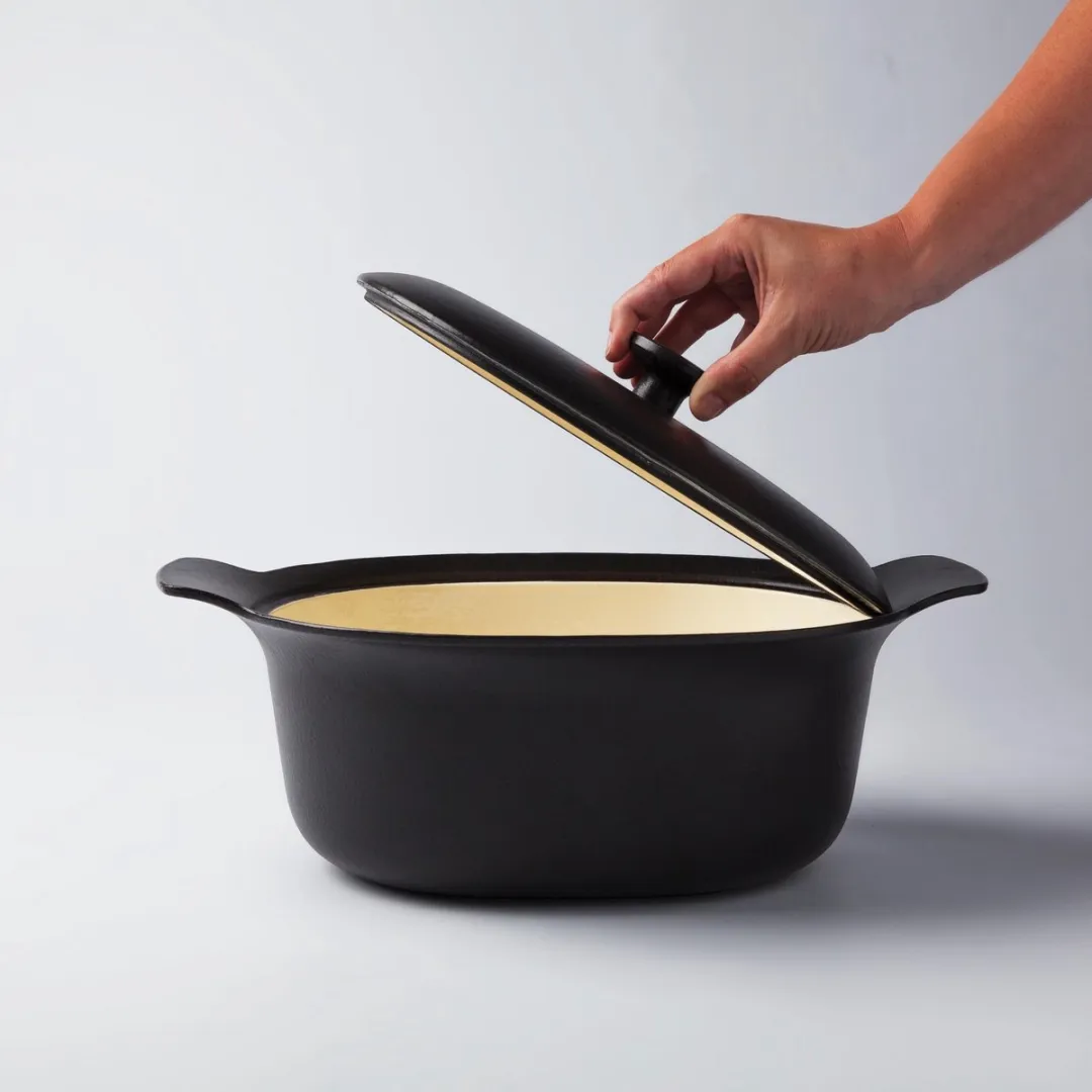 BergHOFF Ovaal Gietijzeren Kookpan 5.2L - 28cm - Zwart