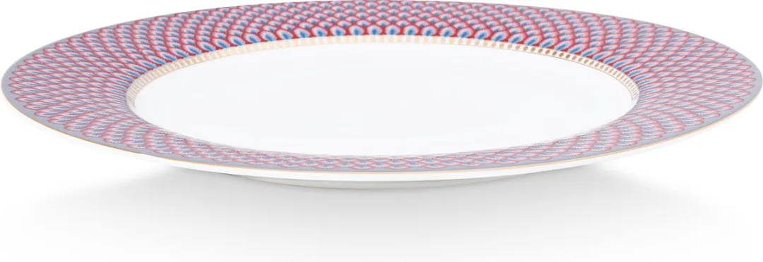 Pip Studio Flower Festival Dinerborden Licht Blauw - 26.5cm - 2 Stuks