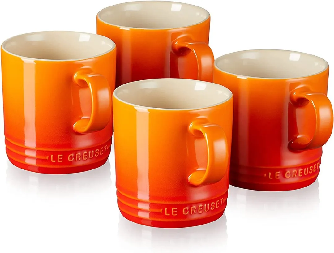 Le Creuset London 4C Coffee Mugs Set - 6 Stuks 350ml - Regenboog