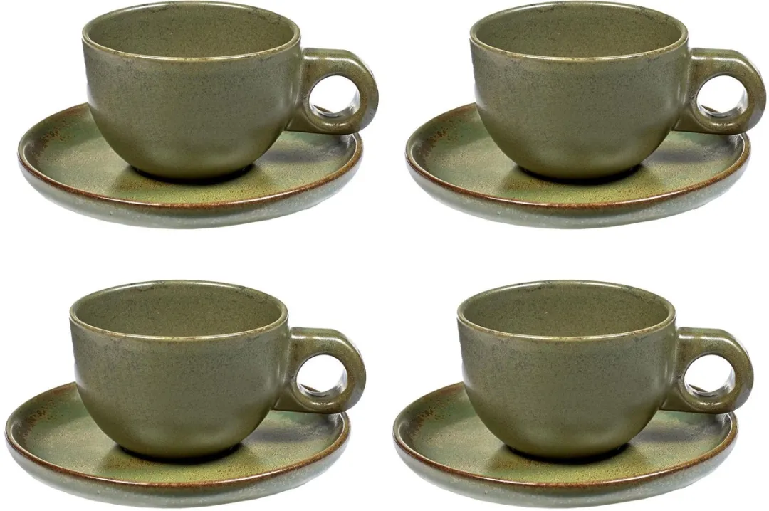 Serax Sergio Herman Surface Koffiekop + Schotel Camogroen