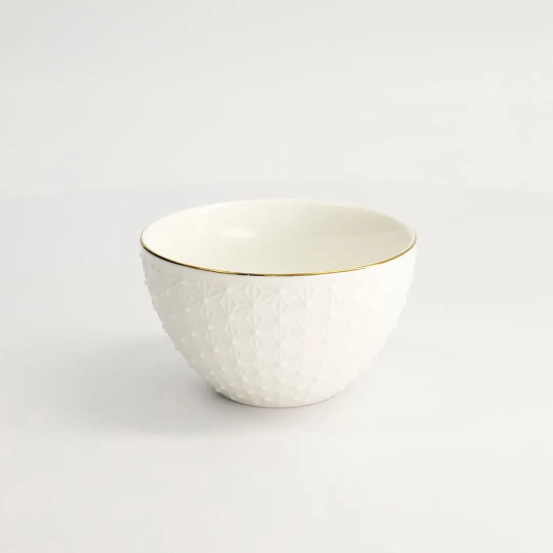 Tokyo Design Studio Nippon White Gold Rim Kom 11.4x6cm 350ml