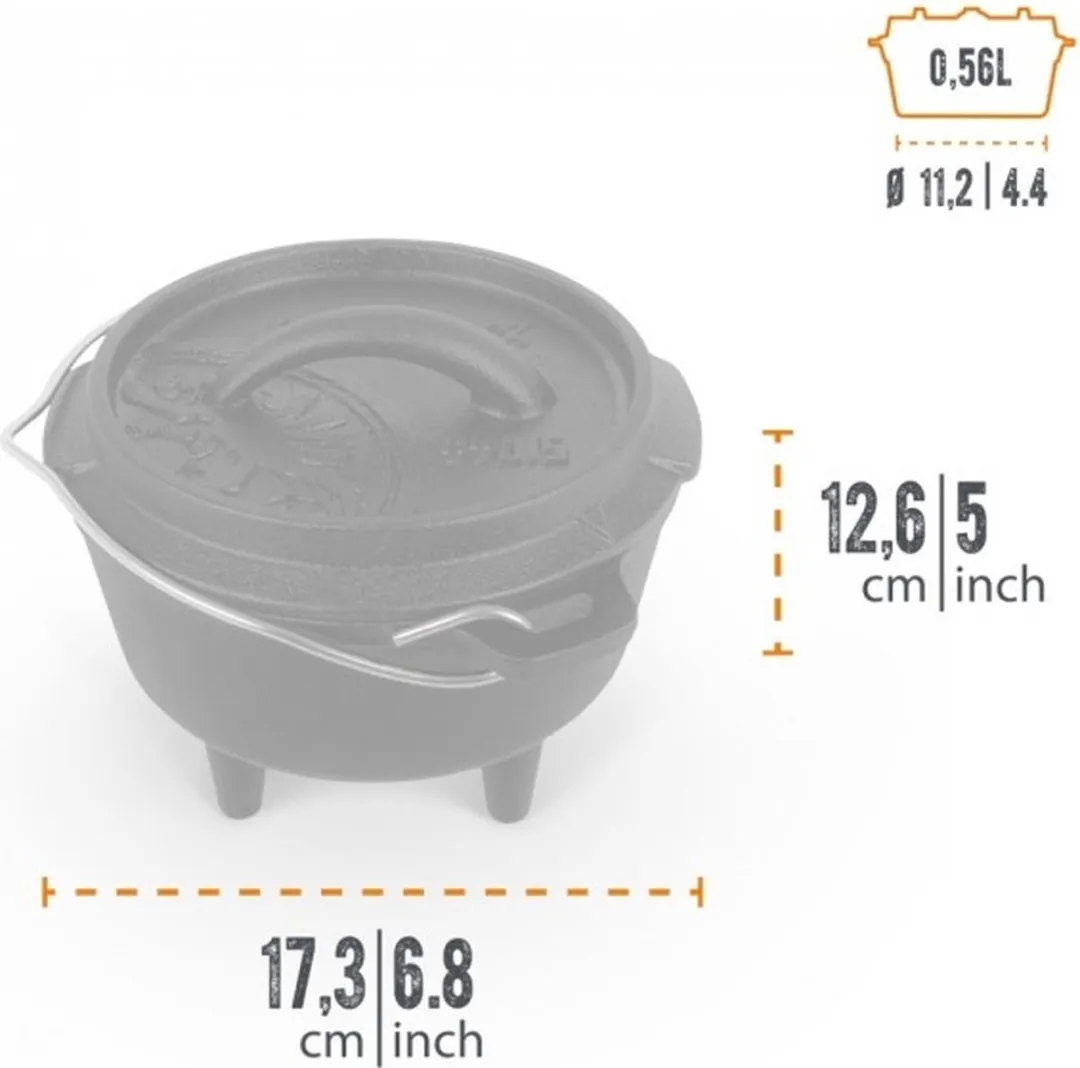 Petromax Dutch Oven FT0 Gietijzer - 0,56L - Zwart - afbeelding 6 van 6