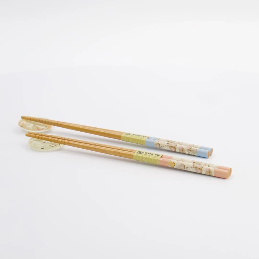 Tokyo Design Studio Kawaii Katten Eetstokjes Set - 2 Paar