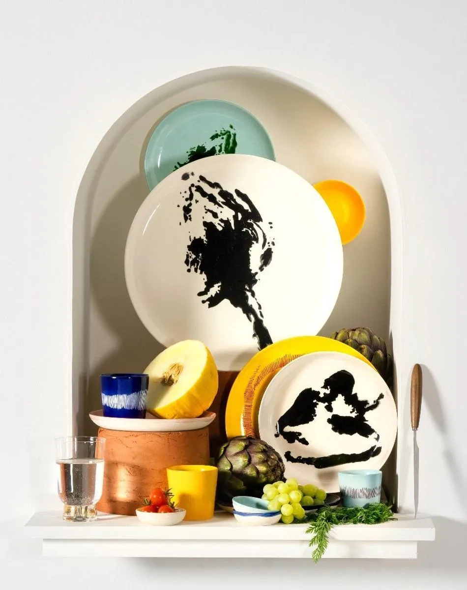 Serax Ottolenghi Feast Serveerschaal 35cm - B8921007S - Wit/Zwart