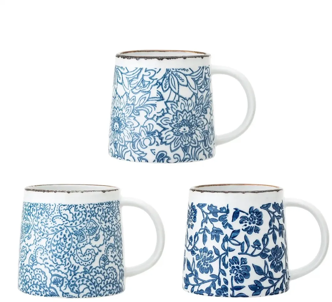 Bloomingville Mok Molly Blauw - 3 Stuks