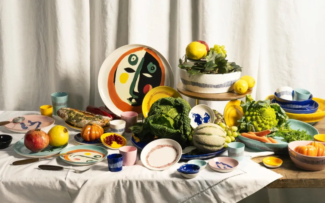 Serax Ottolenghi Feast Serveerschaal - Roze/Goud - Ø35cm