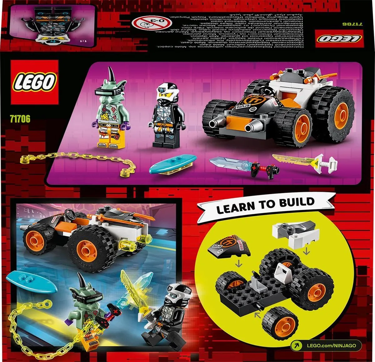 LEGO Ninjago 4+ Cole's Speederwagen 71706 - 52 Stukken - afbeelding 6 van 6