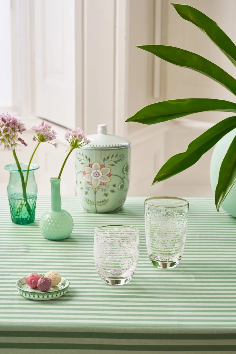 Pip Studio White Flower Glazen - 280ml - 2 Stuks