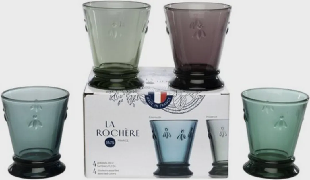 La Rochère Abeille Waterglas - Assorti - 26cl - Set van 4