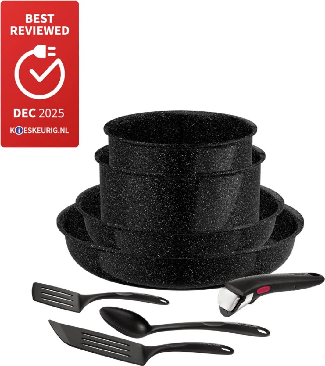 Tefal Ingenio Intens'Ceram Pannenset 8-delig L2649802 - Zwart