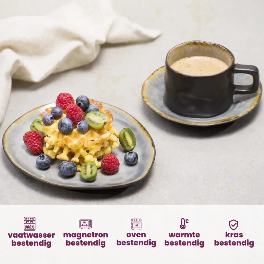 Cosy&Trendy Mokken Laguna - 450ml - Grijs - Set van 4