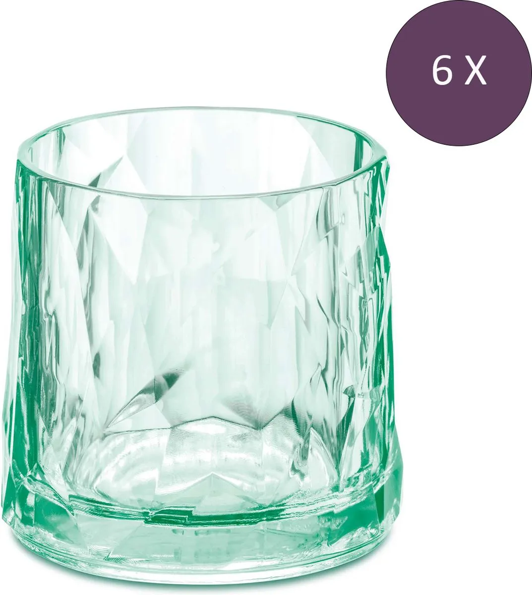 Koziol Superglas Club No. 02 Waterglazen - 250ml - 6 Stuks Groen