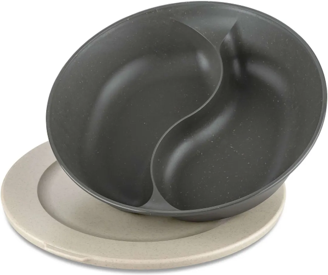 Koziol Gourmetbord Connect 1,5L - Grijs - ø 25cm