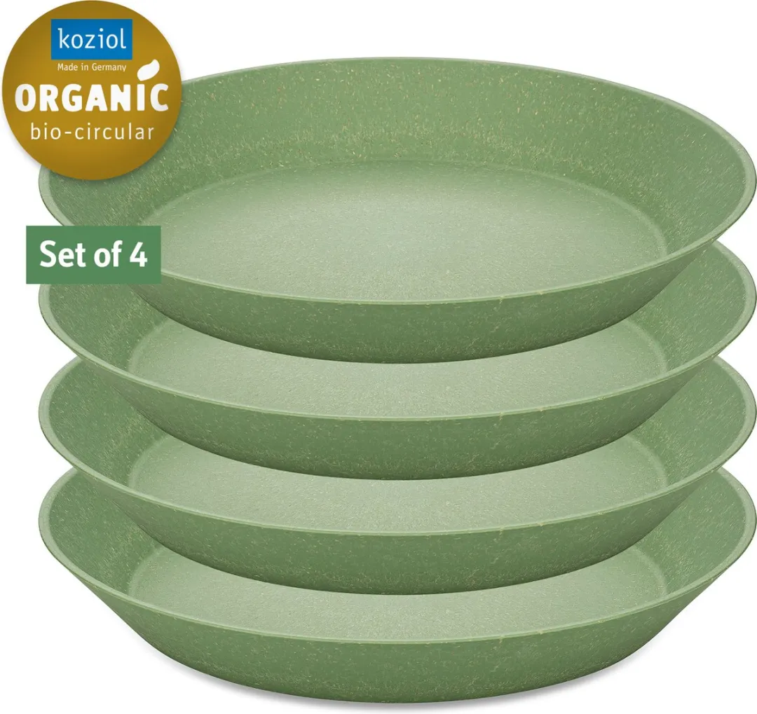 Koziol Diep Bord Connect Groen 24cm - 4 Stuks