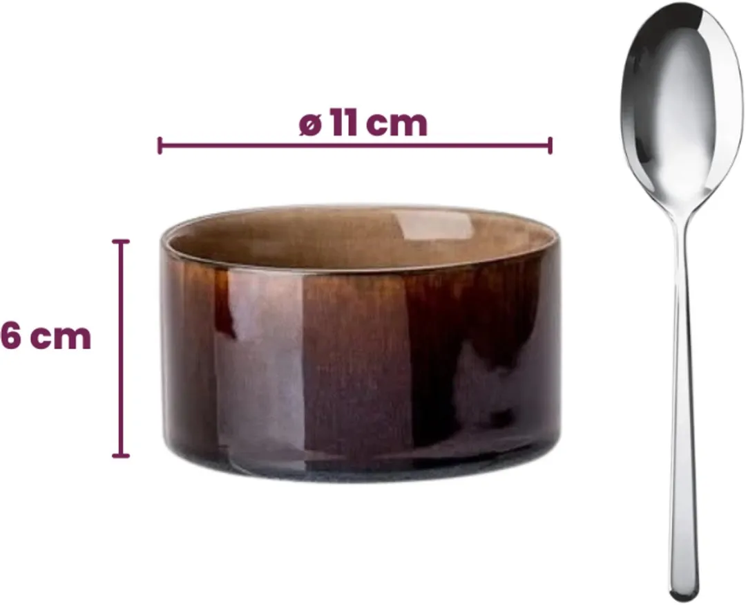 Cosy&Trendy Kleine Kom Quintana 5950111 - Ø11cm - Amber