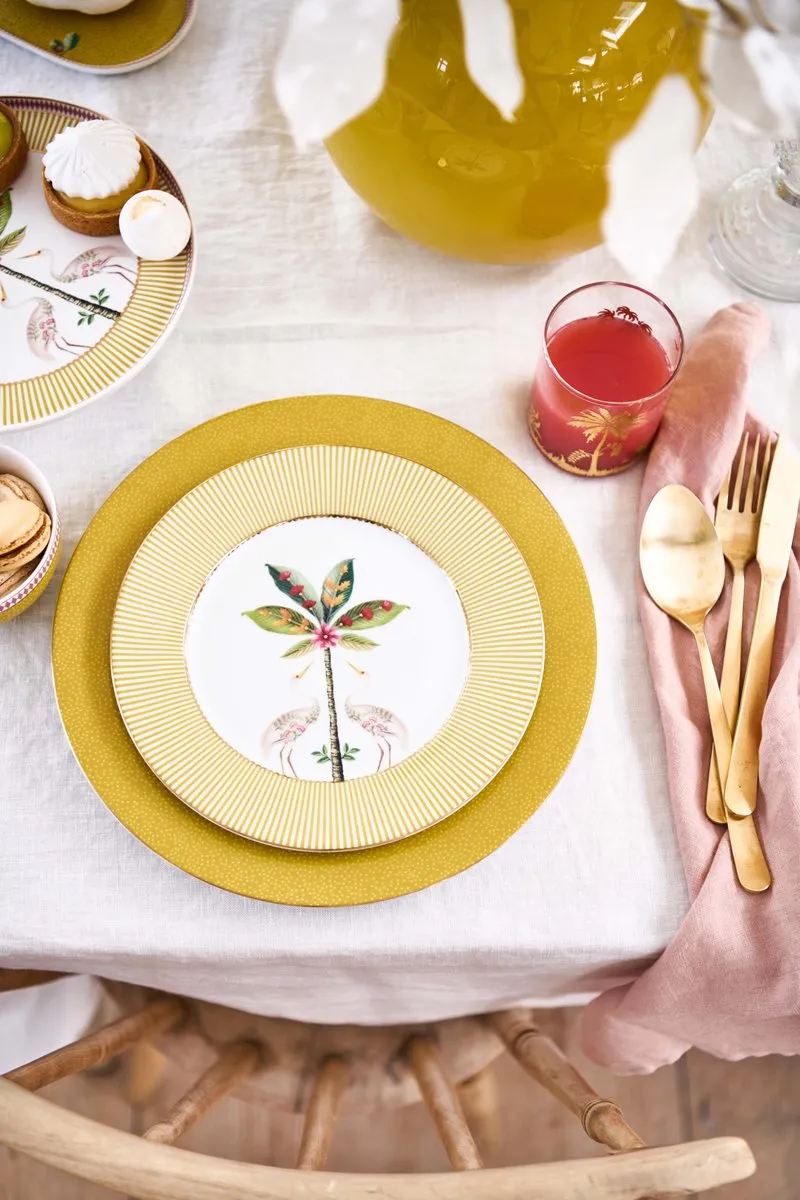 Pip Studio La Majorelle Dinerborden Geel - 26.5cm - Porselein - 2 Stuks