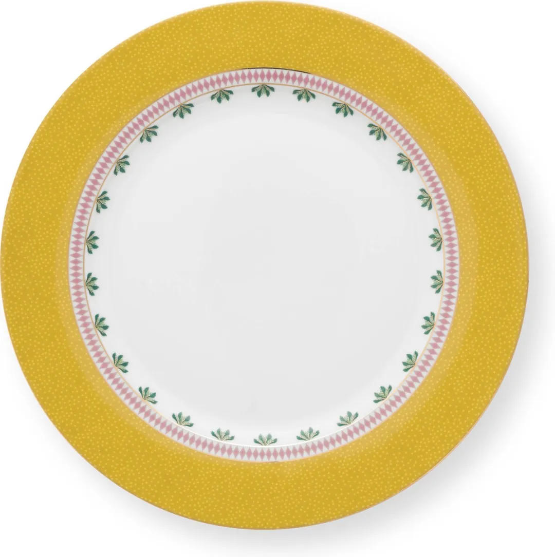 Pip Studio La Majorelle Dinerborden Geel - 26.5cm - Porselein - 2 Stuks