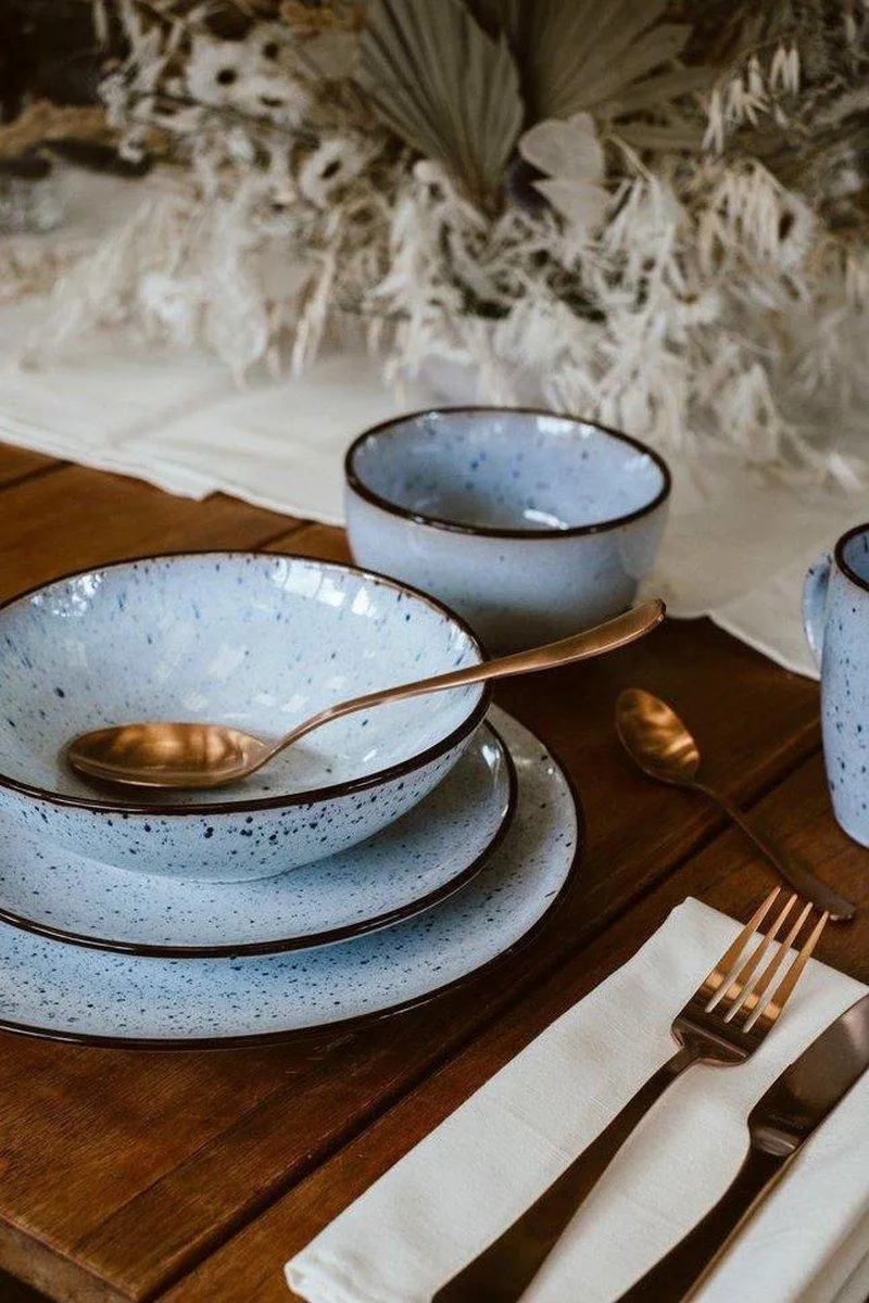 Cosy&Trendy Tessa Blauwe Kommen - Ø13,6cm - Set van 6