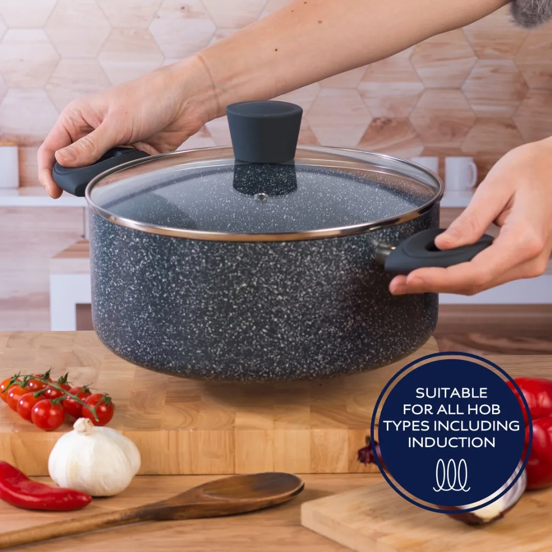 Russell Hobbs Nightfall Stone 5-delige Pannenset - Blauw
