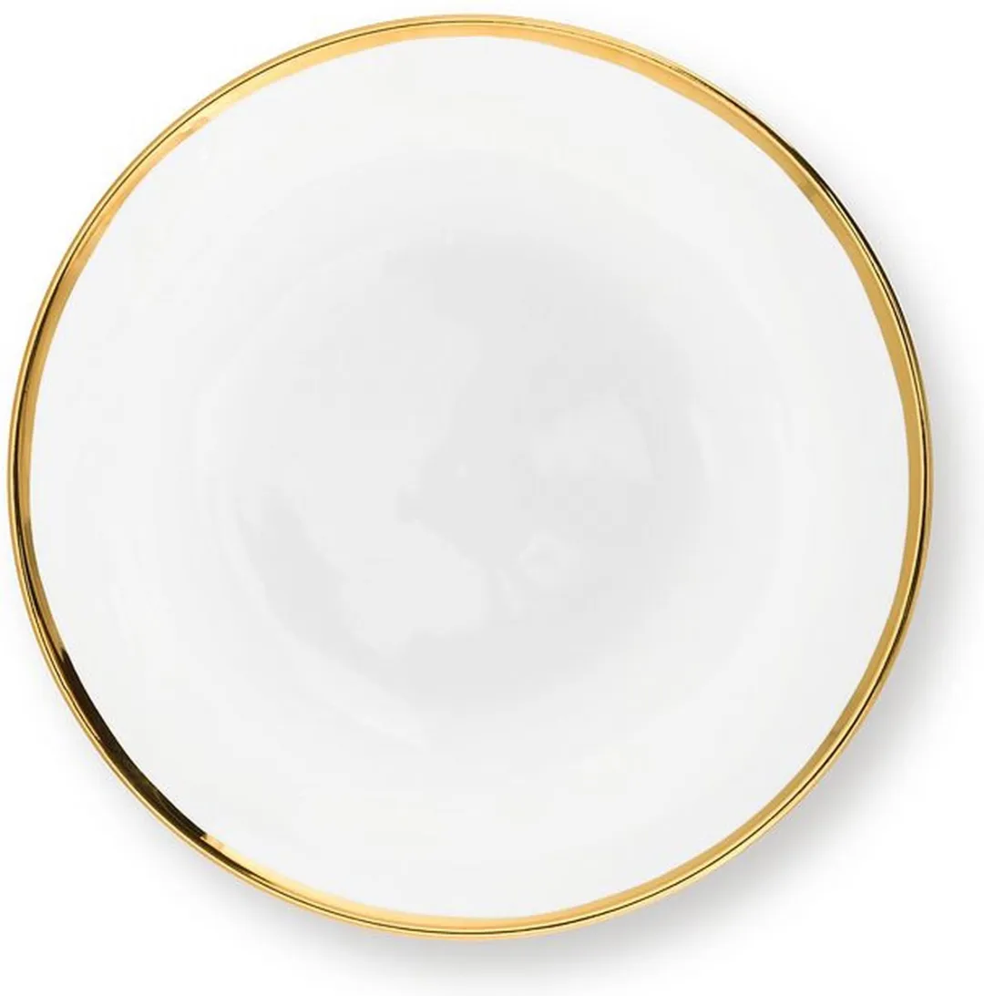 vtwonen Dinerborden 25,5cm - Wit Goud - 2 Stuks