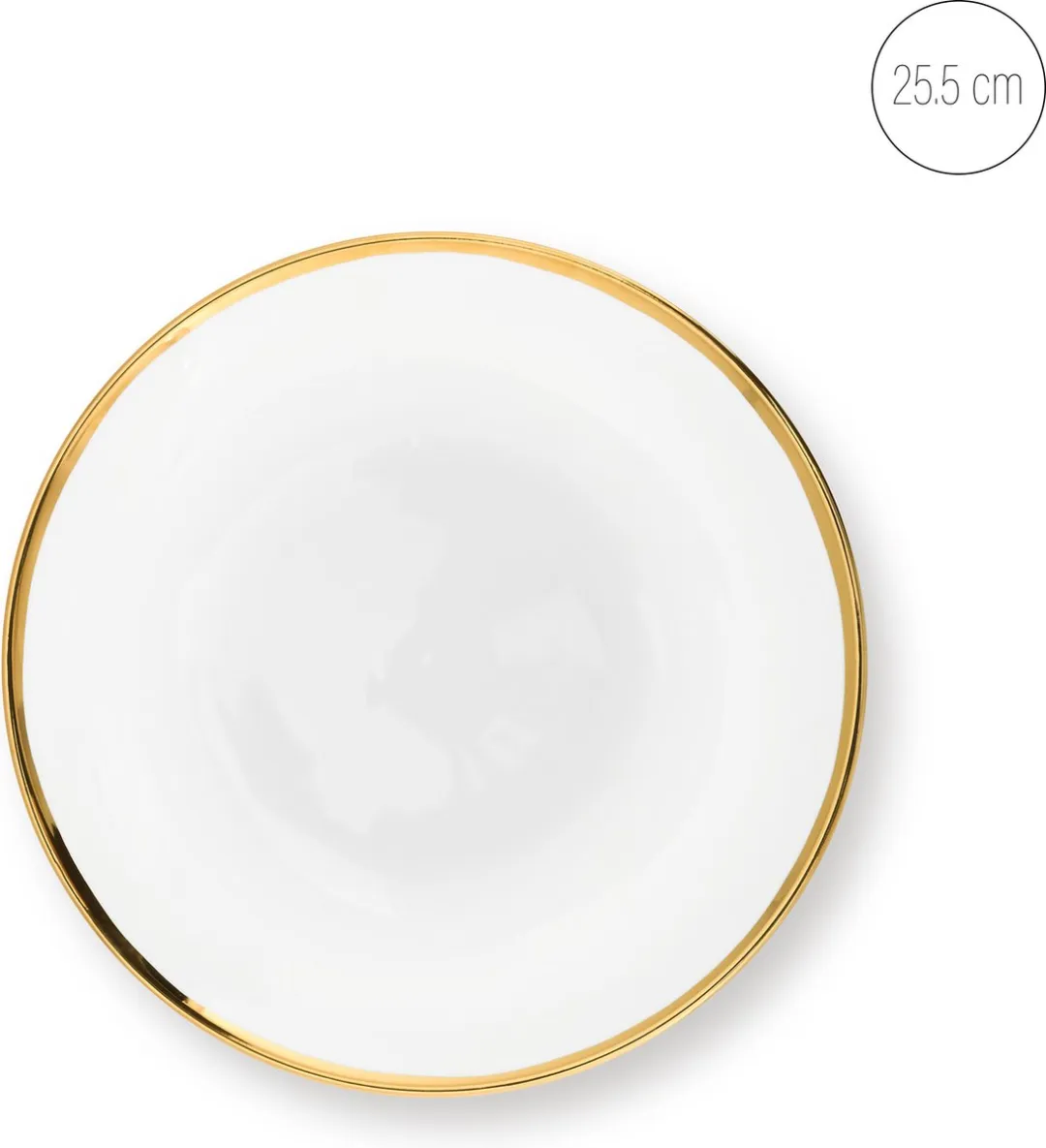 vtwonen Dinerborden 25,5cm - Wit Goud - 2 Stuks