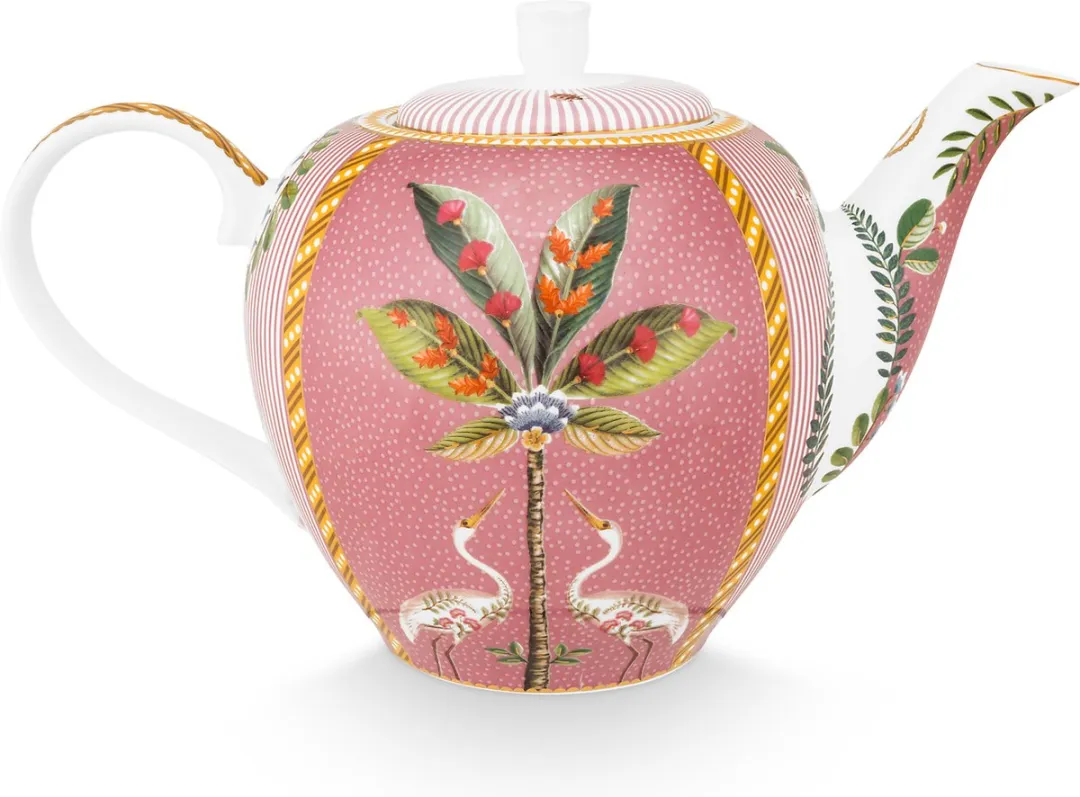 Pip Studio La Majorelle Theepot - Roze Porselein 1,6L