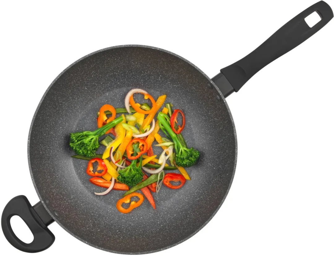 Russell Hobbs Wok 28cm Metallic Marble - Grijs - afbeelding 3 van 6