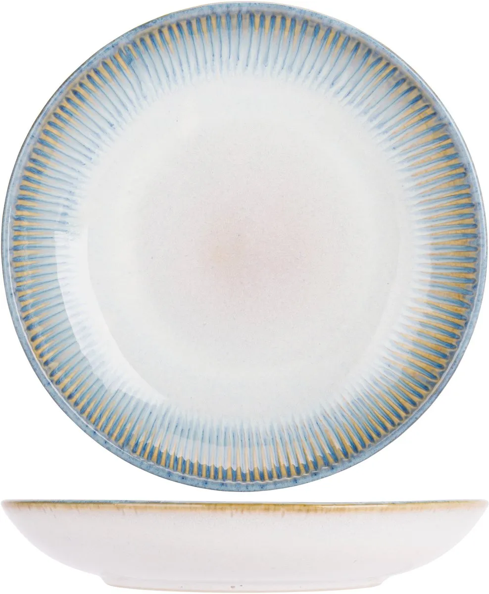 Cosy&Trendy Diepe Bord Ocean Blauw/Wit