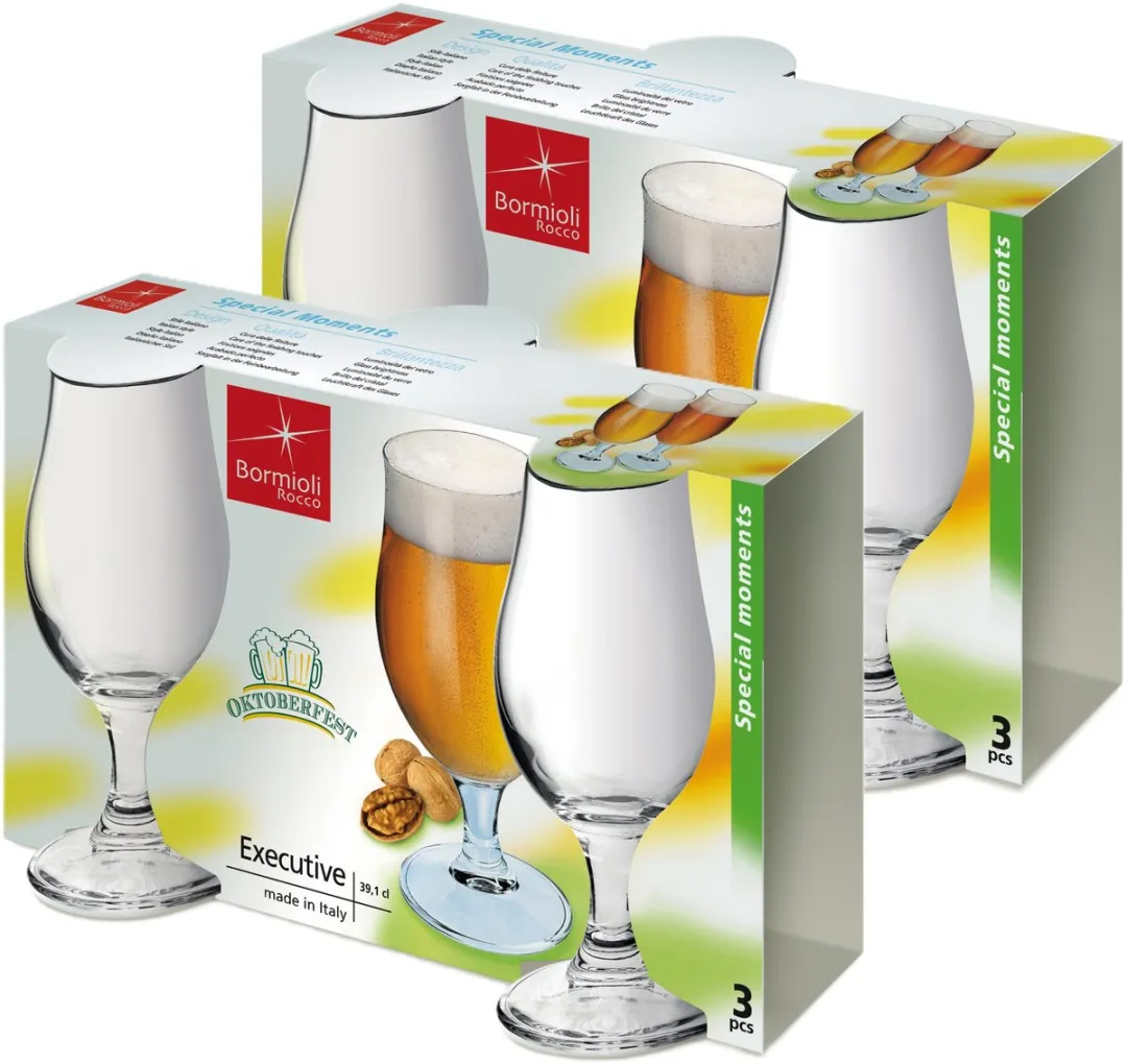 Cosy&Trendy Speciaalbierglazen Set 6x - 375ml - Transparant