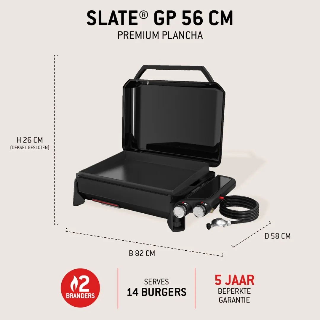 Weber Plancha Slate 56cm - Zwart