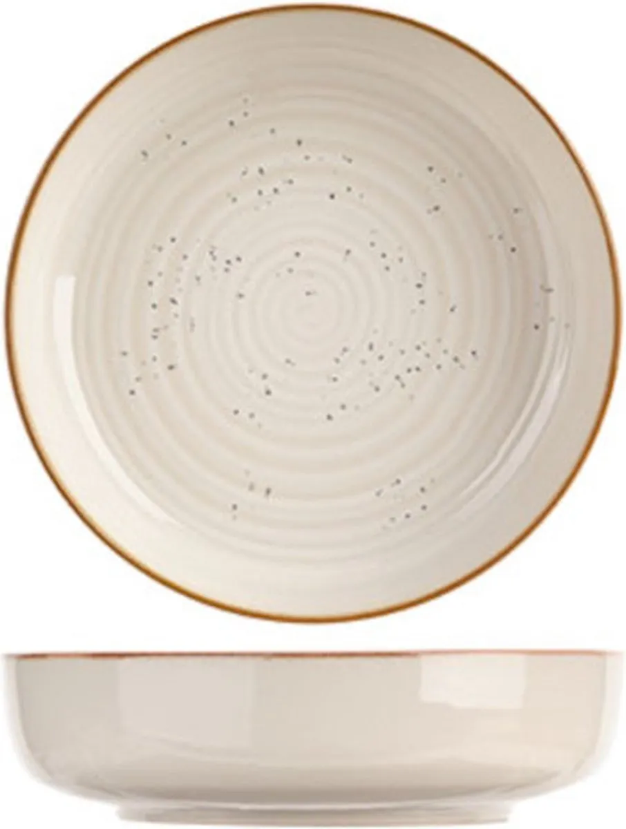 Cosy&Trendy Diepe Bordenset 6 Stuks - Ø18cm - Aardewerk - Vaatwasser- & Magnetronbestendig