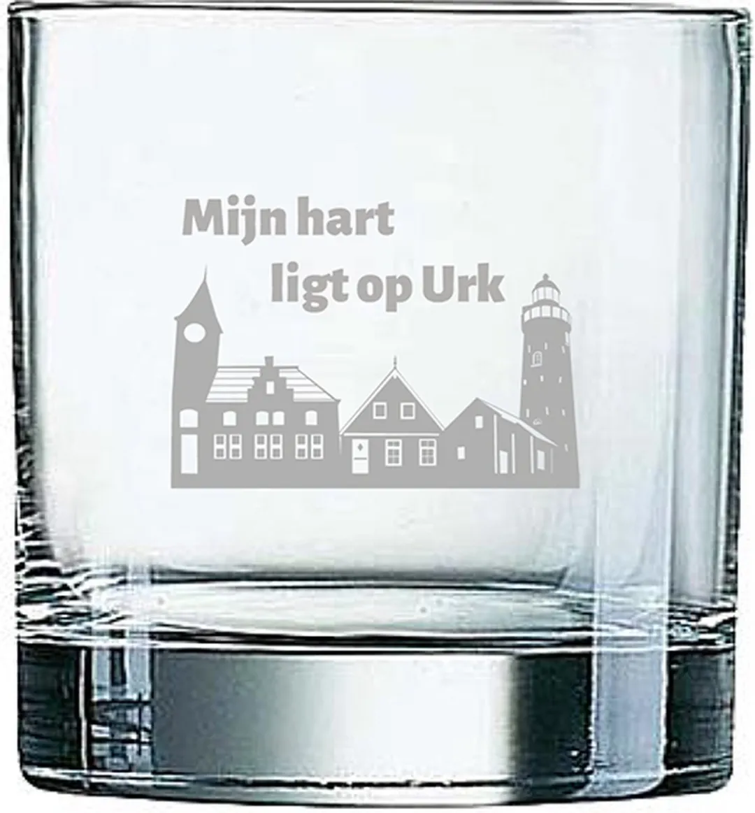 Arcoroc Whiskeyglas Gegraveerd Urk 38cl