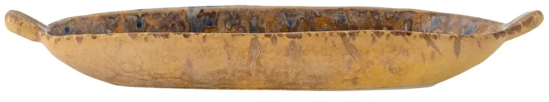 Bloomingville Schaal aardewerk Milani - 5x3,5x23,5cm - Bruin