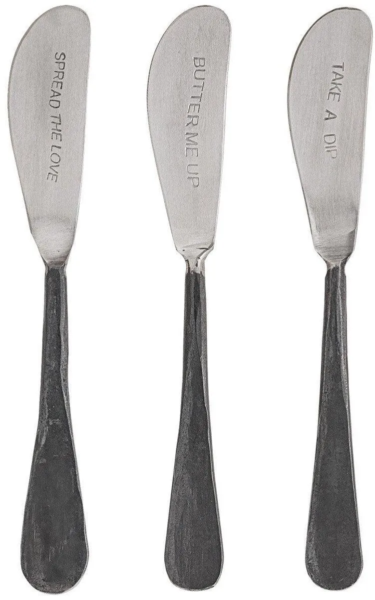 Bloomingville Fabricio Botermesjes - 3 Stuks - Zilver