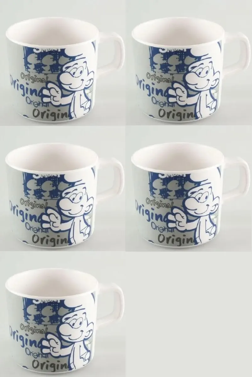 De Smurfen Set 5 Mokken Blauw - 50ml