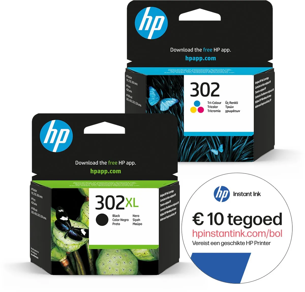 HP 302XL & 302 Inktcartridges