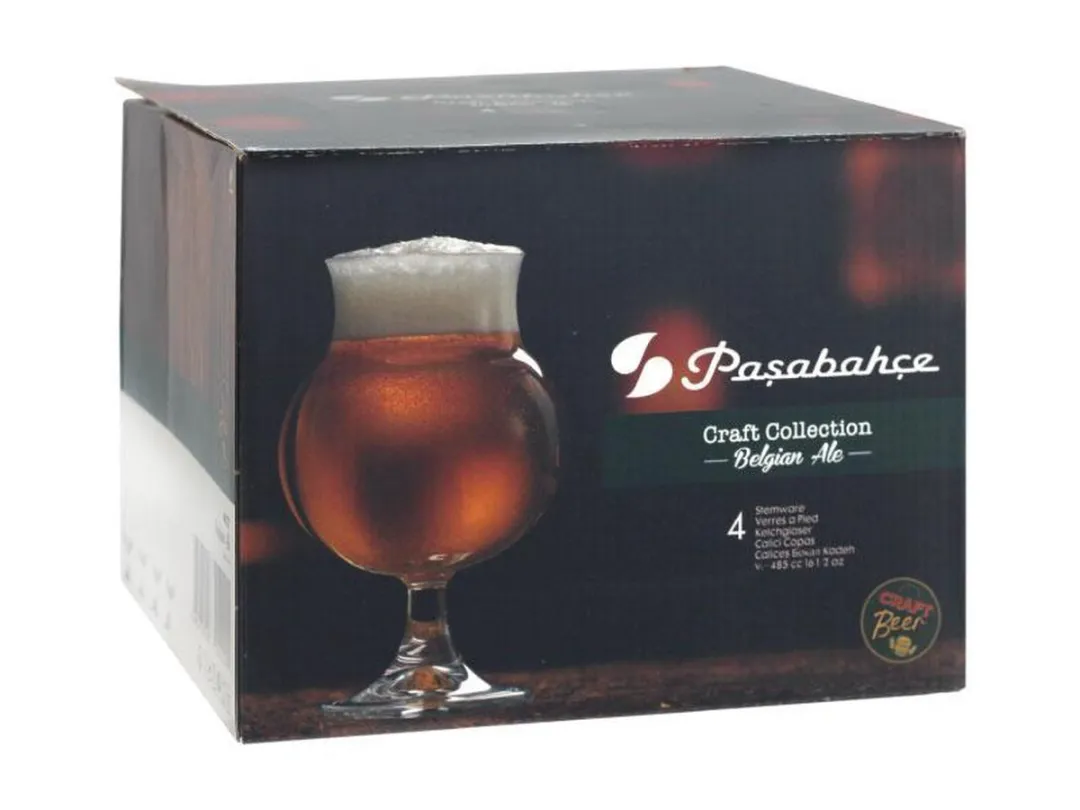 Pasabahce Belgian Ale Bierglazen - 4 Stuks