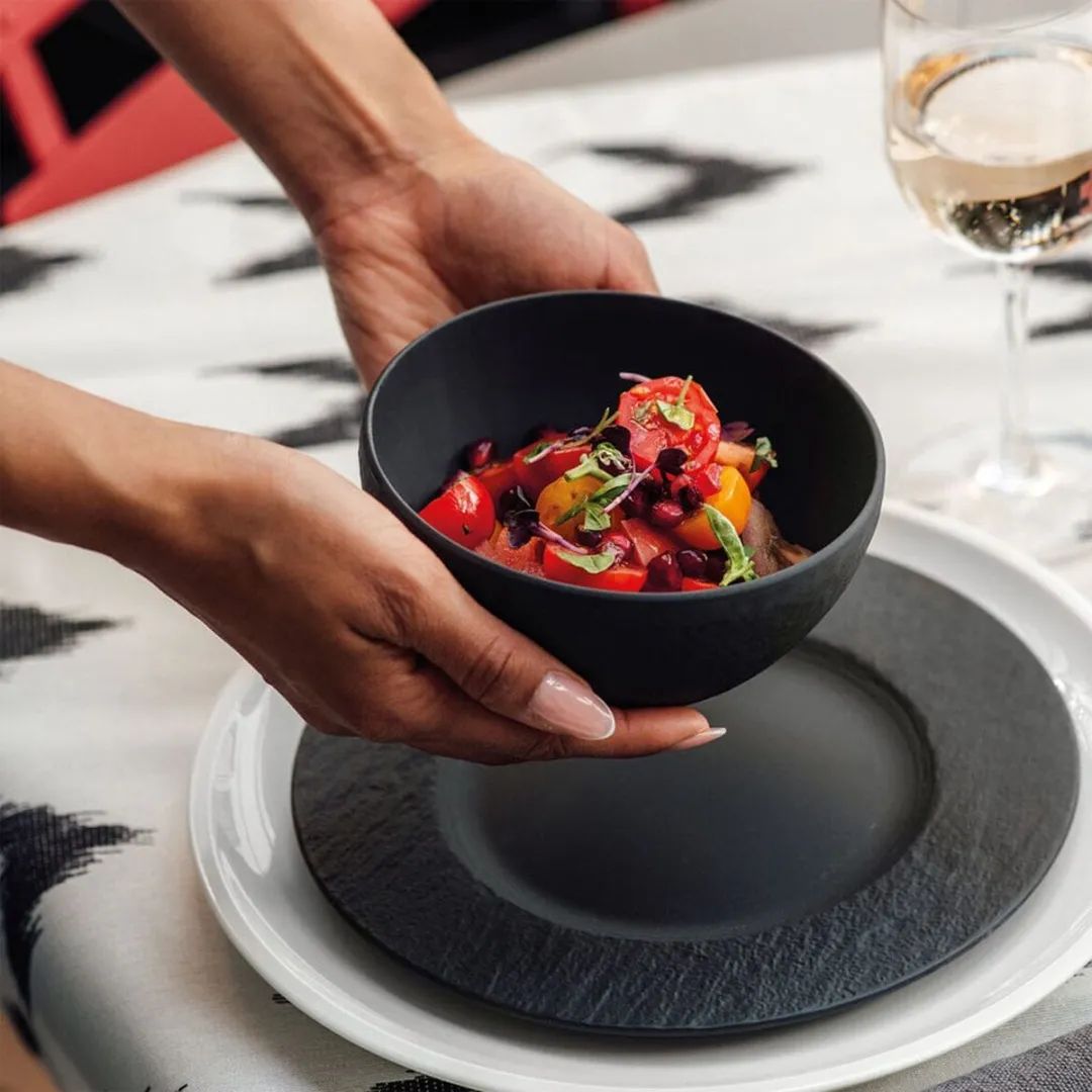 Villeroy & Boch Manufacture Rock Kommen 14cm - 4 Stuks - Zwart