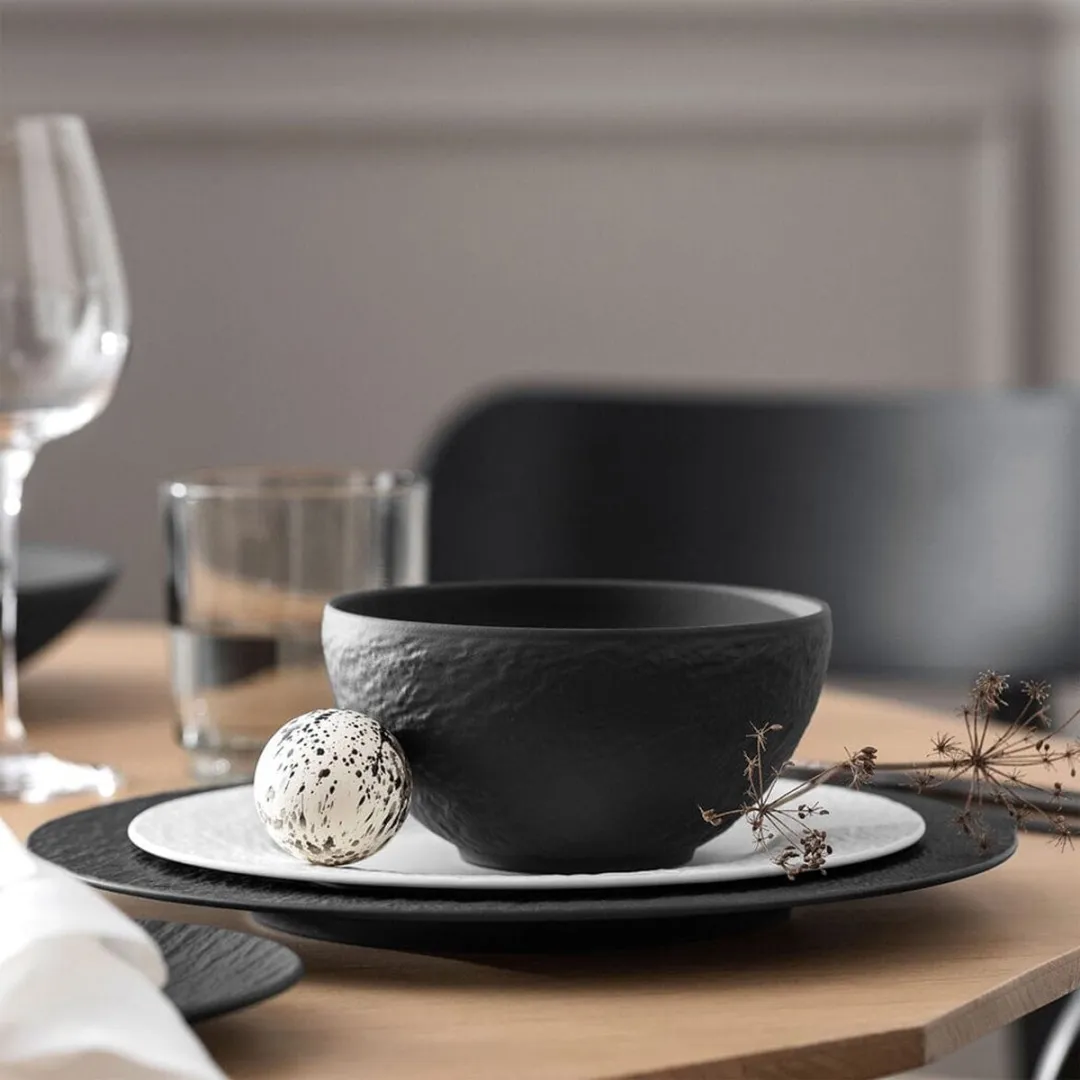 Villeroy & Boch Manufacture Rock Kommen 14cm - 4 Stuks - Zwart