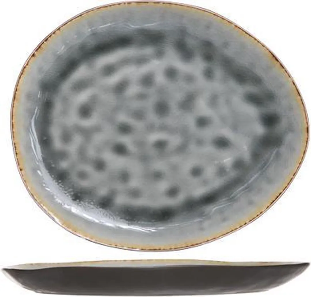 Cosy&Trendy Dinerbord Laguna Blue Grey 27x23cm - 1 Stuk