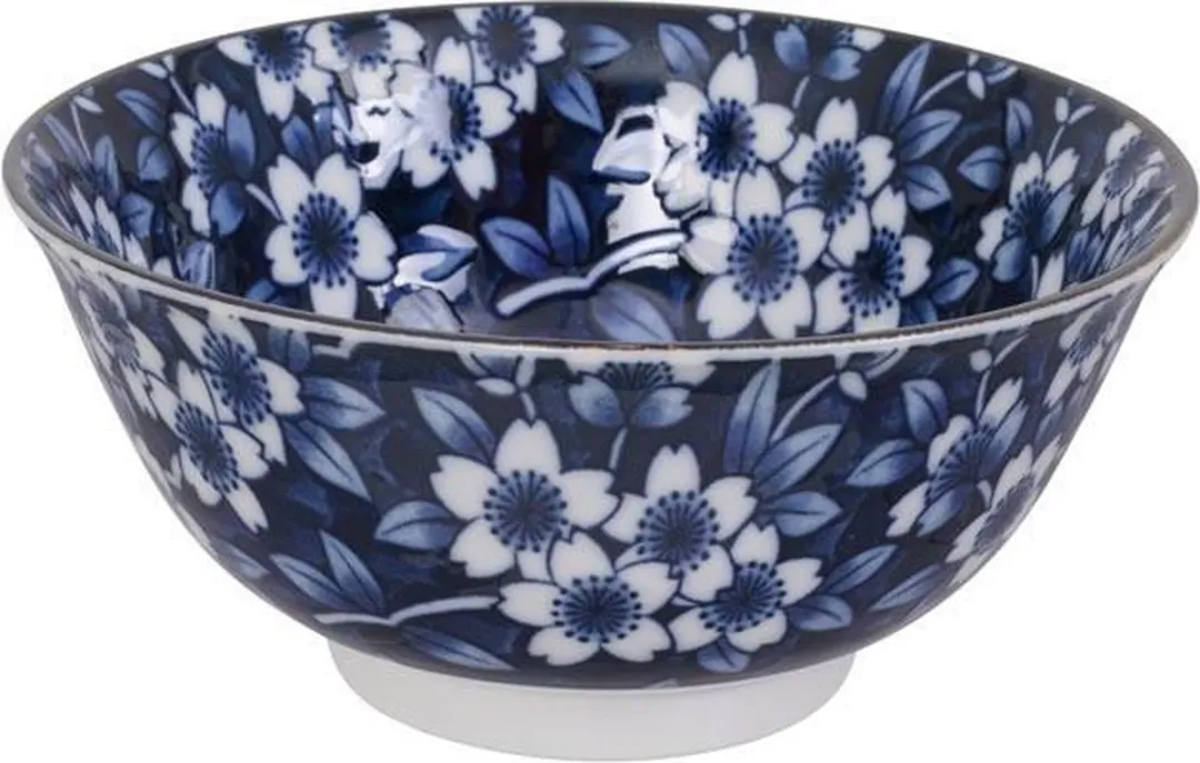 Tokyo Design Studio Mixed Bowls 14.8x7cm 500ml - Blauw/Wit