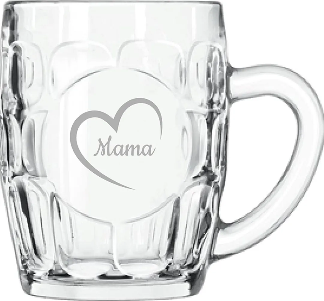 Gegraveerde Bierpul 55cl Mama met hartje