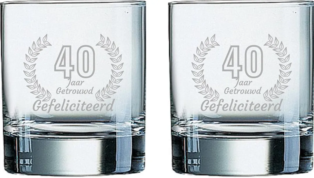 Arcoroc Gegraveerde Whiskeyglazen Set 20cl