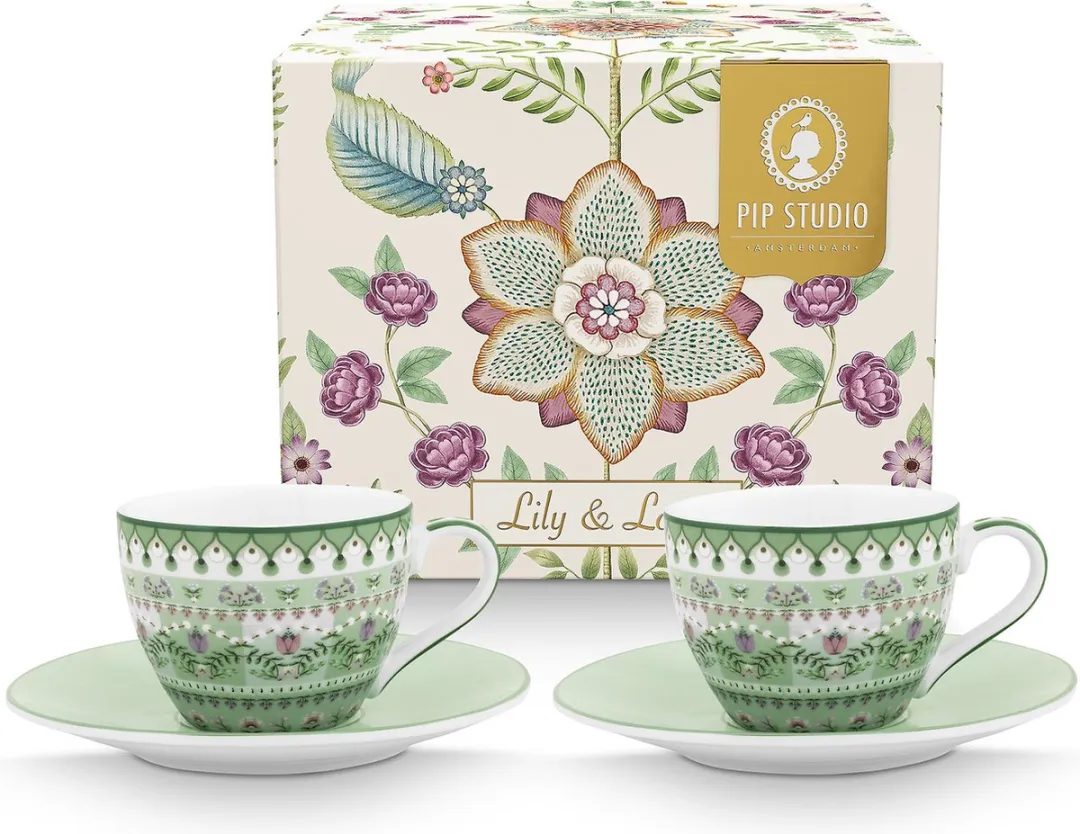 Pip Studio Lily & Lotus Espresso Set 2-delig