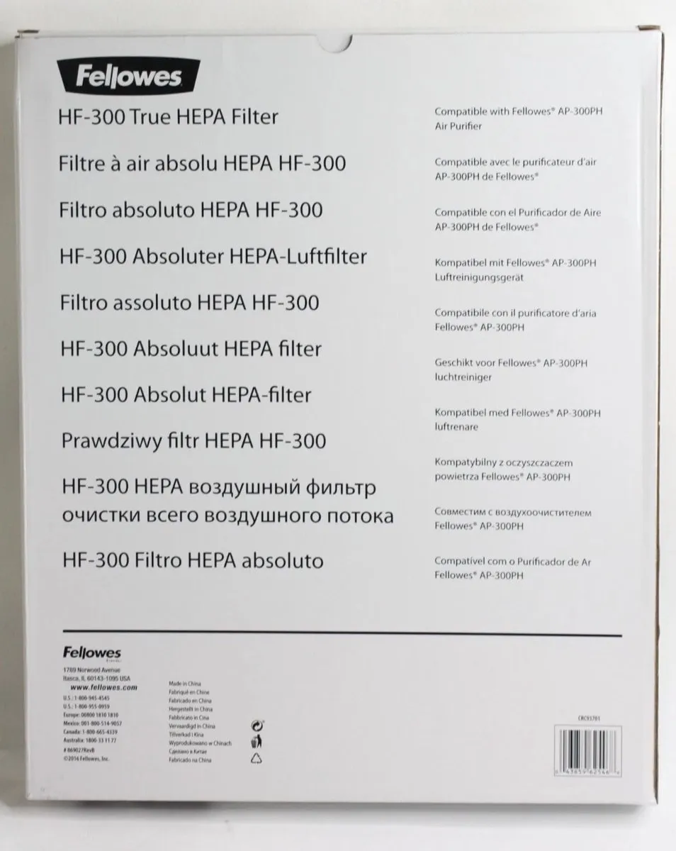Fellowes HEPA Filter 9370101 - Wit - o.a. Plasmatrue/Nothing